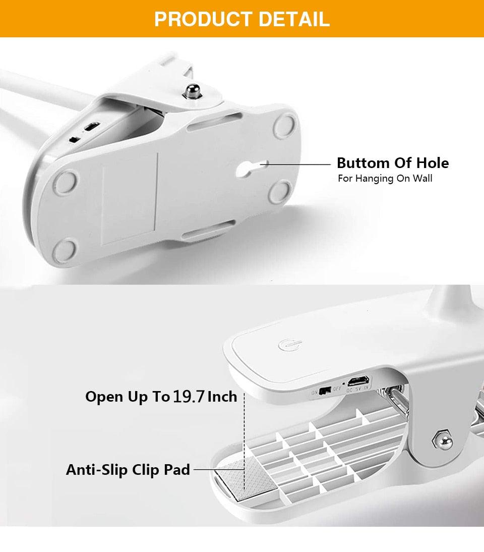Lampe de bureau tactile à pince, lampe de lecture col de cygne, rechargeable USB, lampe de chevet de chambre, lampe de table à pince, lampe de table décorative, jolies lampes de lecture pour décoration de chambre