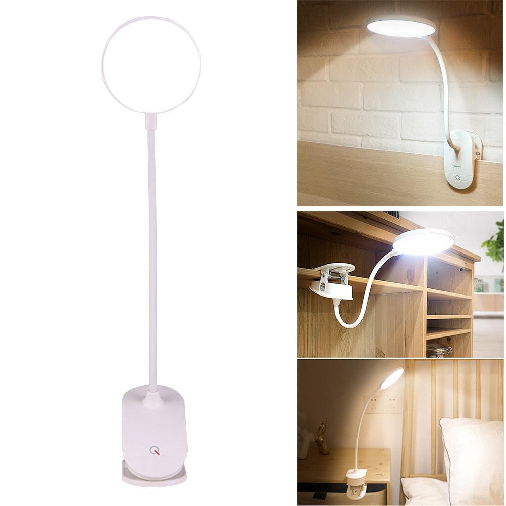 Lampe de bureau USB flexible LED Lampe de table de lecture avec pince pour lit, lampe de bureau tactile pour chambre à coucher, lampe de chevet décorative, lampes d'étude mignonnes pour la décoration de la chambre