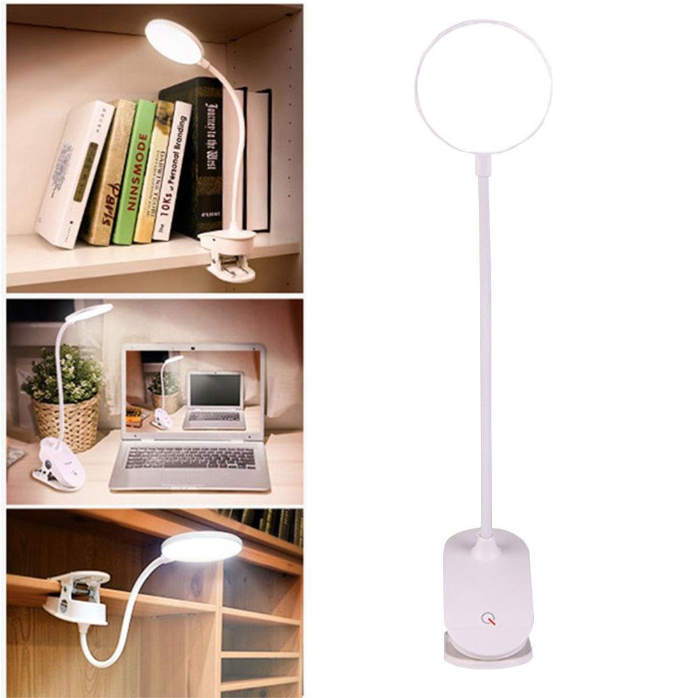 Lampe de bureau USB flexible LED Lampe de table de lecture avec pince pour lit, lampe de bureau tactile pour chambre à coucher, lampe de chevet décorative, lampes d'étude mignonnes pour la décoration de la chambre