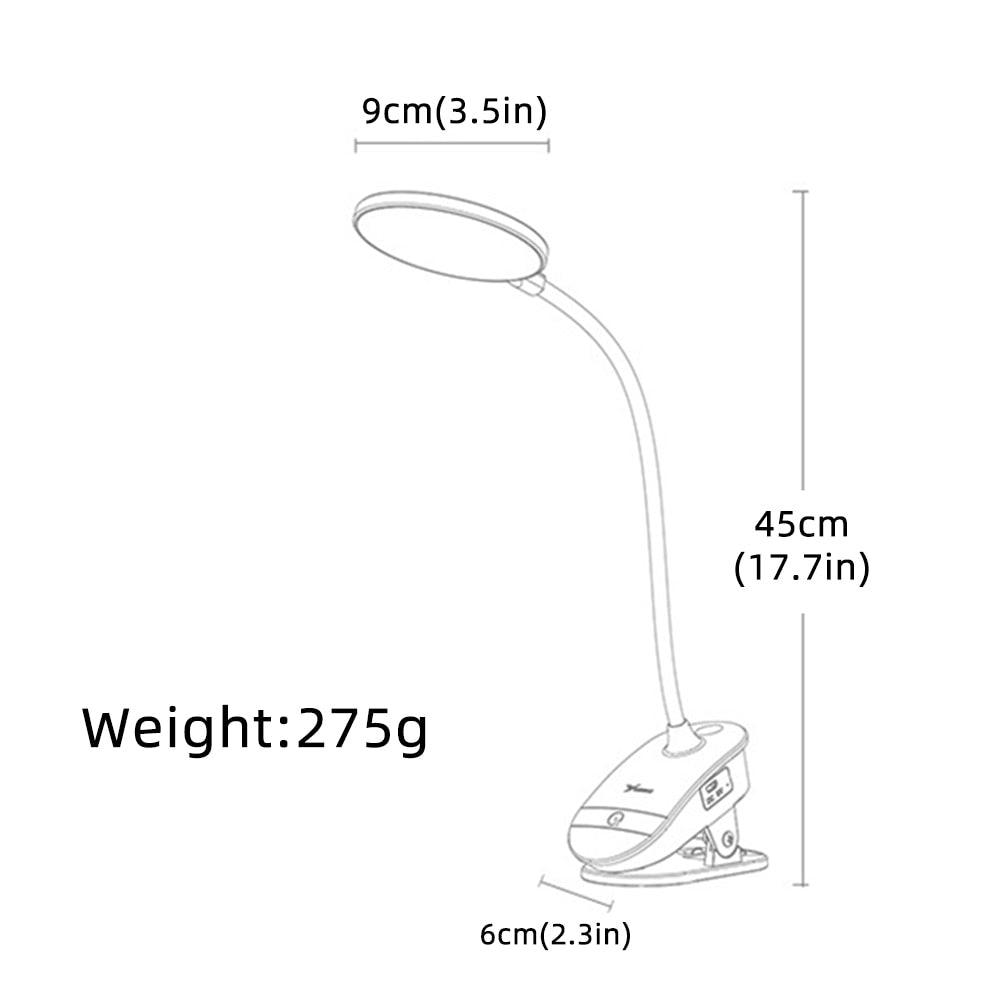 Lampe de bureau USB flexible LED Lampe de table de lecture avec pince pour lit, lampe de bureau tactile pour chambre à coucher, lampe de chevet décorative, lampes d'étude mignonnes pour la décoration de la chambre