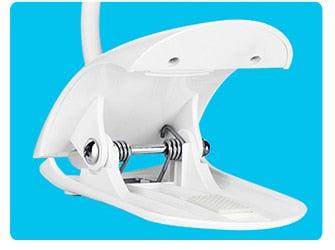 Lampe de bureau USB à LED, lampe de table 14 LED avec clip, lampe de lecture de chevet, lampe de bureau LED tactile 3 modes, lampe de table décorative bleue, jolies lampes d'étude pour la décoration de chambre.