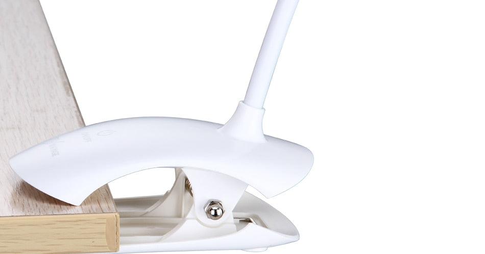 Lampe de bureau USB à LED, lampe de table 14 LED avec clip, lampe de lecture de chevet, lampe de bureau LED tactile 3 modes, lampe de table décorative bleue, jolies lampes d'étude pour la décoration de chambre.