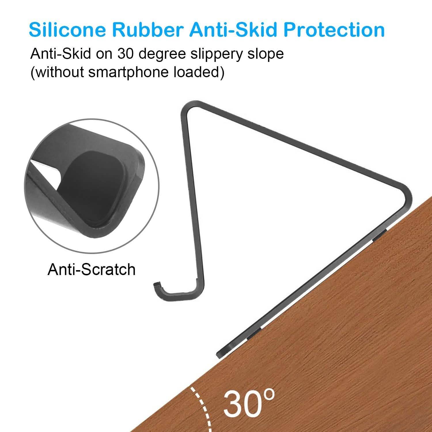 Support de smartphone de bureau en alliage d'aluminium