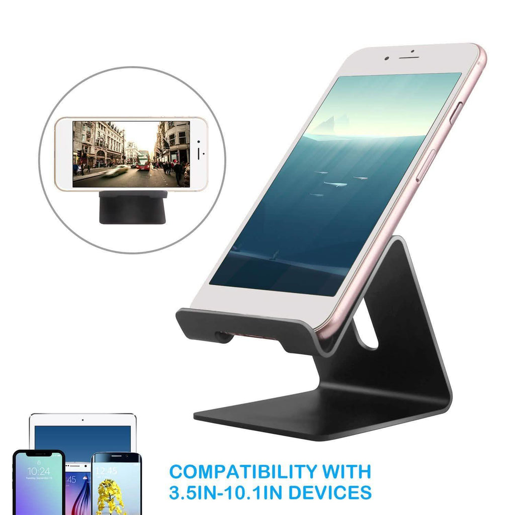 Support de smartphone de bureau en alliage d'aluminium