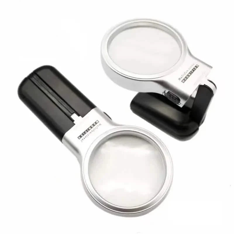 Loupe de bureau bidirectionnelle pliable avec miroir grossissant