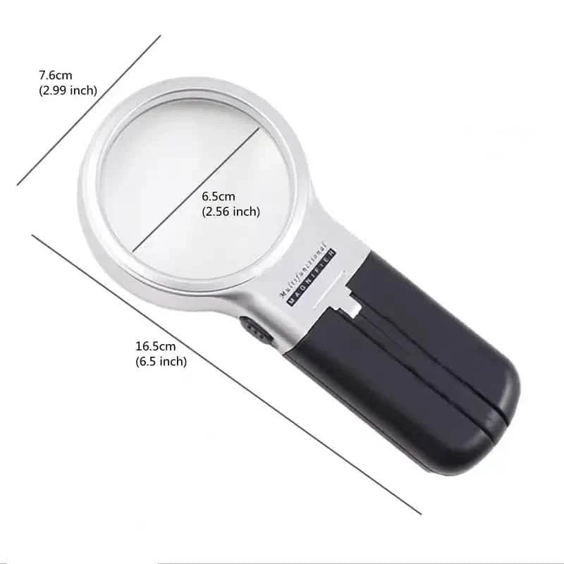 Loupe de bureau bidirectionnelle pliable avec miroir grossissant
