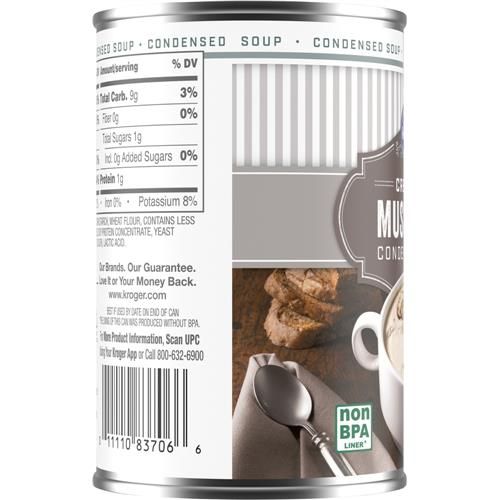 Soupe condensée crème de champignons Kroger 298 g