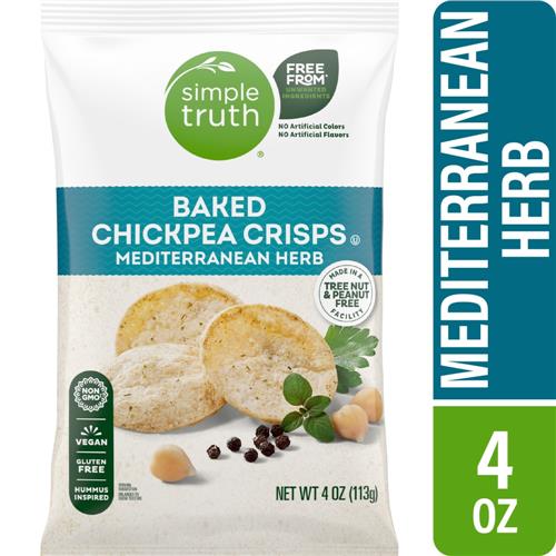 Simple Truth Biscuits Croquants aux Pois Chiches et Herbes Méditerranéennes 4 oz