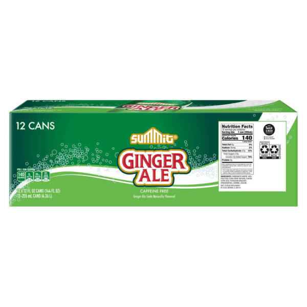 Summit lot de 12, soda au gingembre de 355 ml