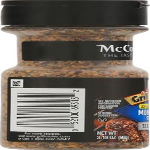 Assaisonnement de steak de Montréal McCormick Grill Mates à teneur réduite en sodium de 25 %, 89 g