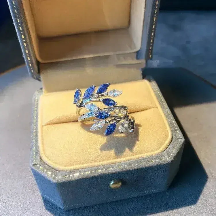 Bague Entourage Vigne Grappe de Fleurs Diamant à Haute Teneur en Carbone