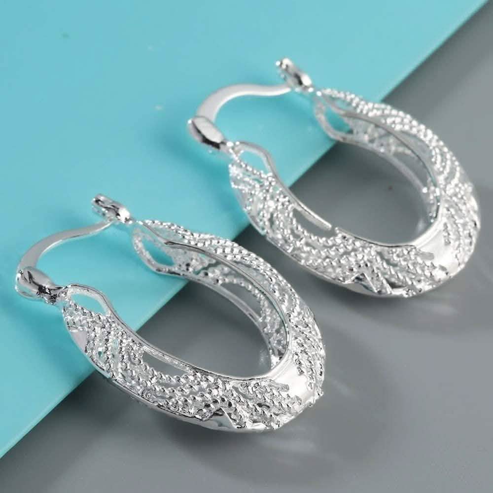 Boucles d'oreilles créoles filigranes fantaisie taille diamant