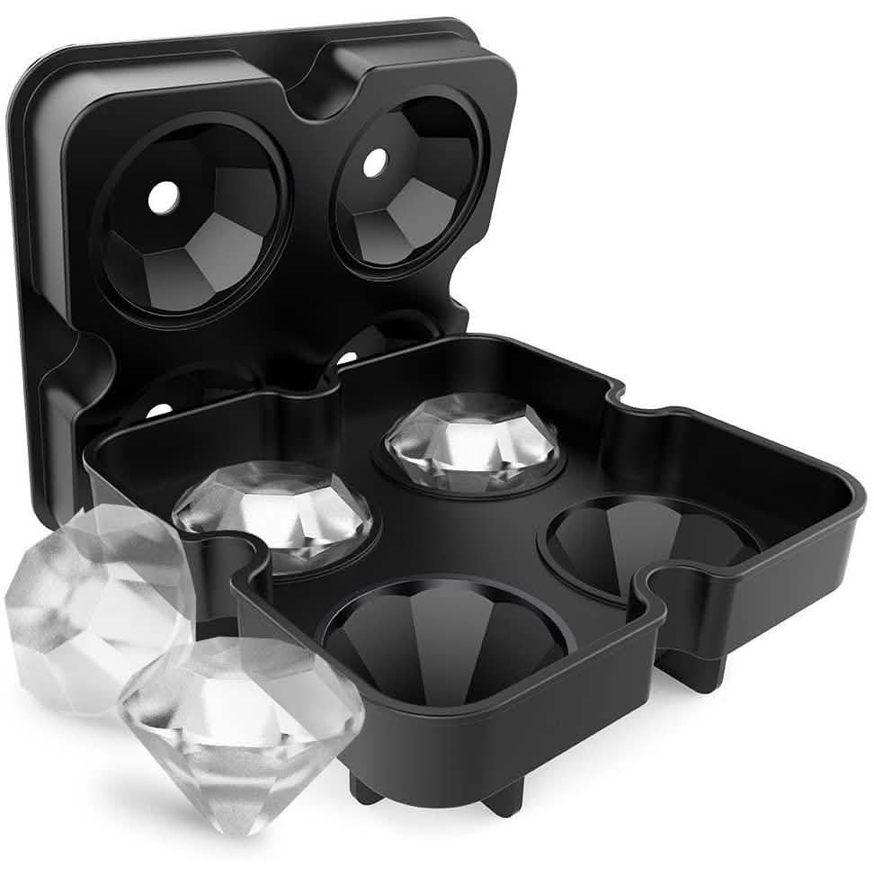 Bac à Glaçons Flexible en Silicone en Forme de Diamant