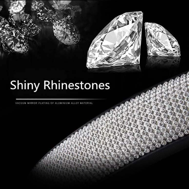 Couvre-volant en cuir diamant avec strass de cristal bling-bling
