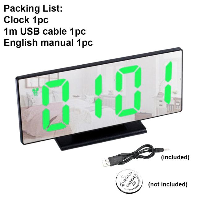 Réveil numérique Réveils Volume Réglable pour Chambre Horloge Électronique 7 Pouces Numérique Réveils de Bureau pour Chambre d'Enfant Écran LED pour Chambre d'Enfant Température Fonction Snooze Horloge de Table Horloge LED Montre Électronique de Table