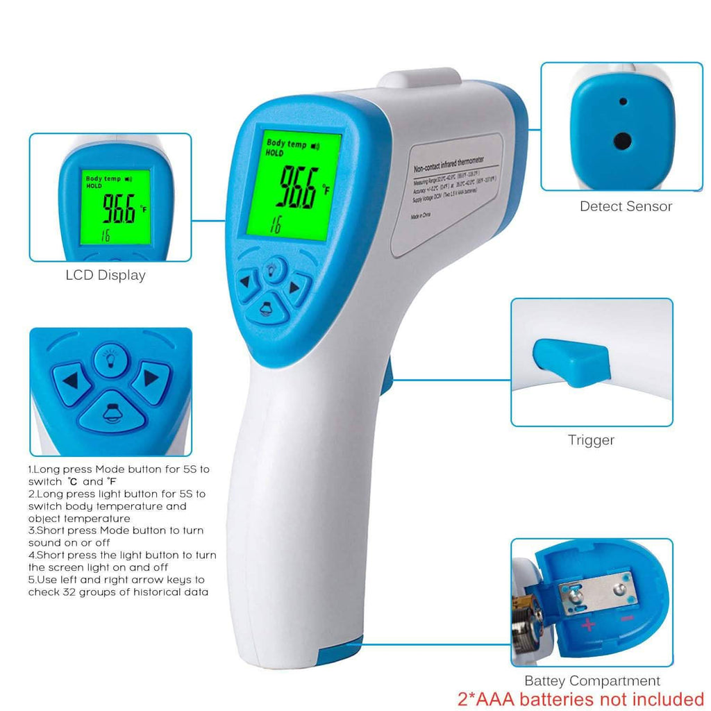 Thermomètre frontal infrarouge numérique BZ-R6