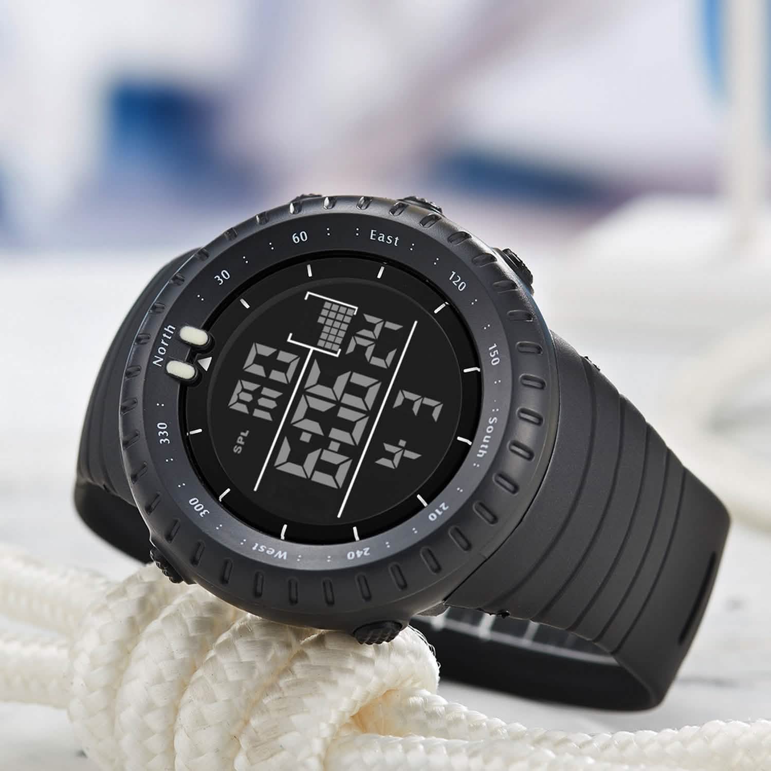 Montre-bracelet tactique militaire de sport numérique pour hommes