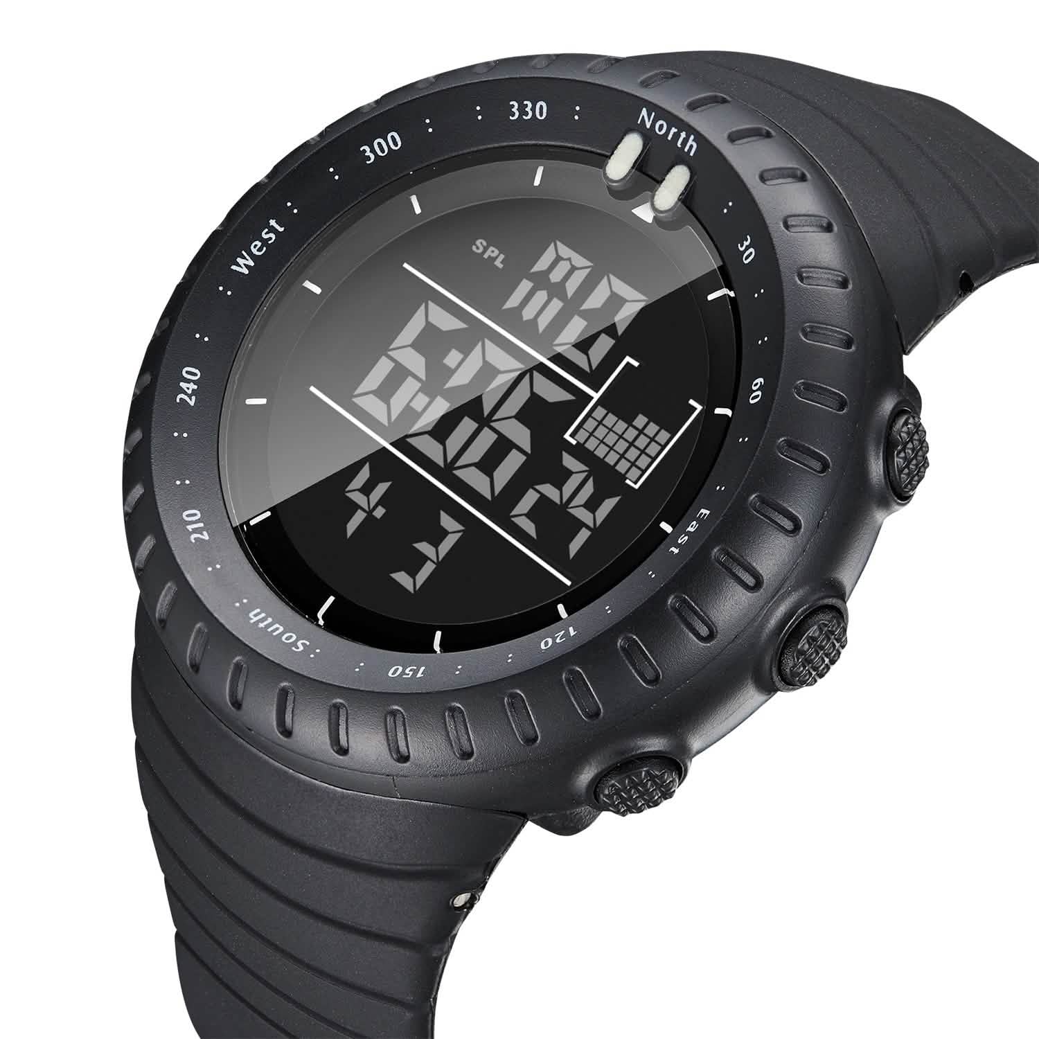 Montre-bracelet tactique militaire de sport numérique pour hommes
