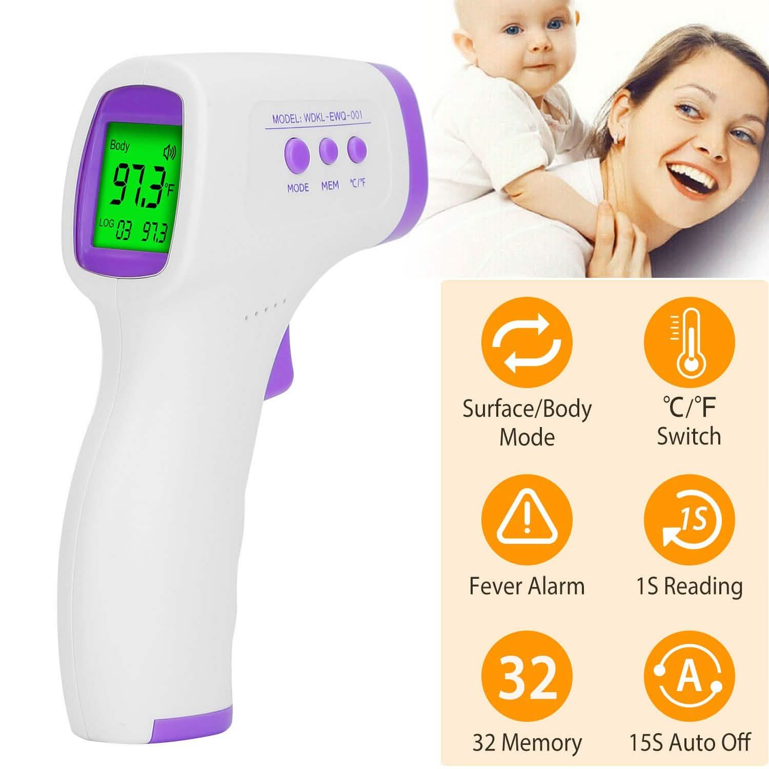 Thermomètre Infrarouge Numérique Sans Contact