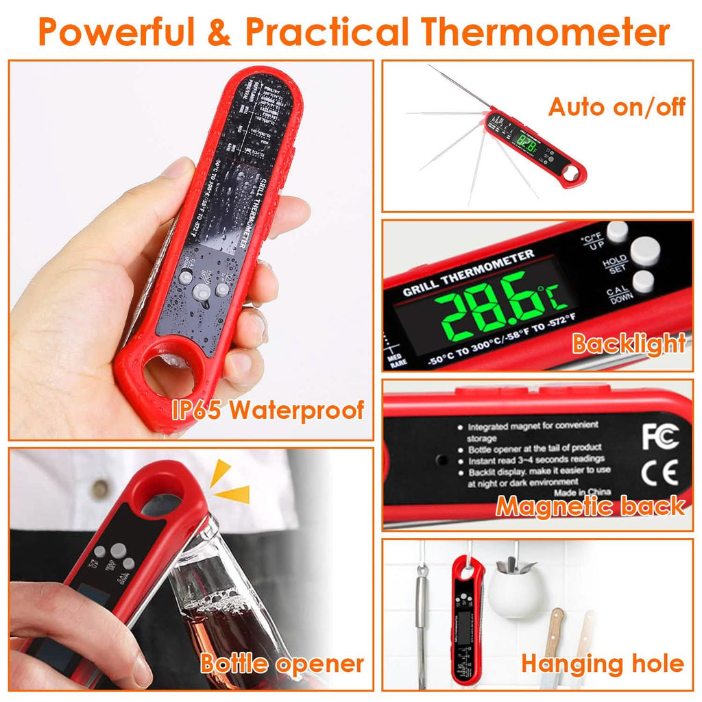 Thermomètre numérique pour cuisson de viande au barbecue