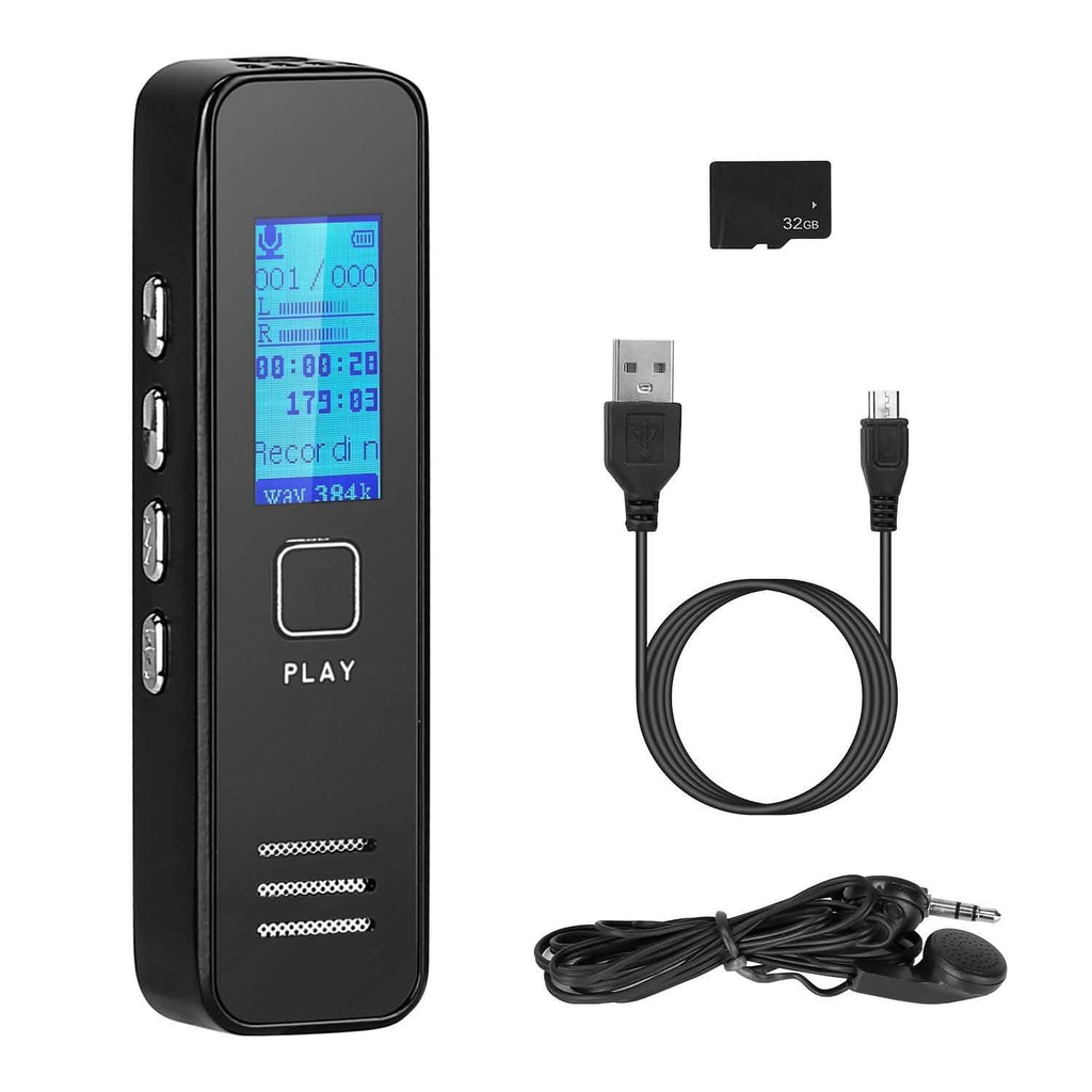 Enregistreur vocal numérique 32 Go Enregistreur audio HD