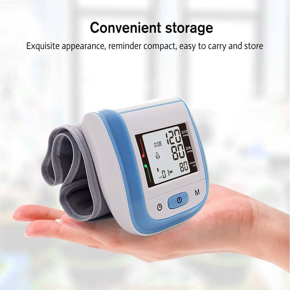 Tensiomètre numérique de poignet, mesure de la fréquence cardiaque et du pouls