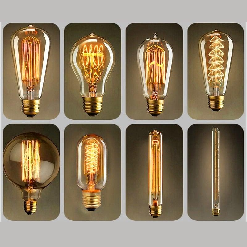 Ampoule à incandescence à intensité variable Style Rétro Vintage Ampoule Edison Rétro Lampes Vintage Ampoules Vintage Style Moderne Filament Spirale Carrée Lampe à Incandescence