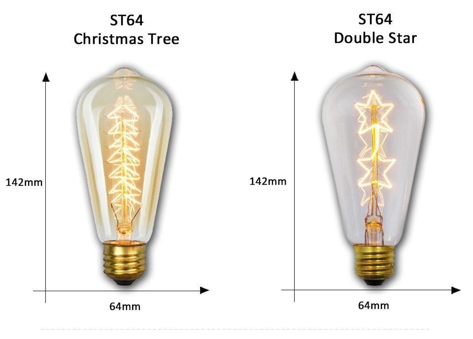 Ampoule à incandescence à intensité variable Style Rétro Vintage Ampoule Edison Rétro Lampes Vintage Ampoules Vintage Style Moderne Filament Spirale Carrée Lampe à Incandescence
