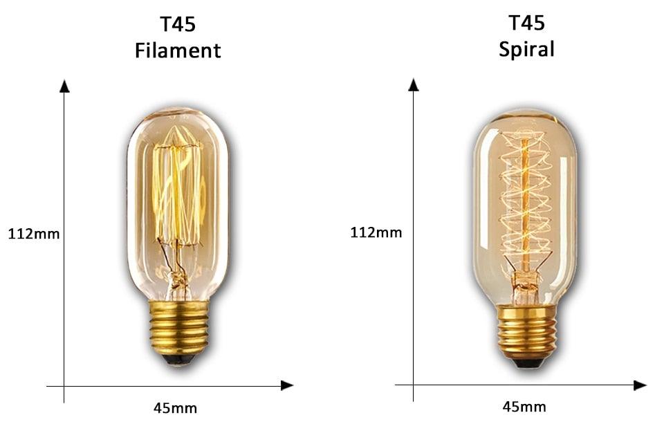 Ampoule à incandescence à intensité variable Style Rétro Vintage Ampoule Edison Rétro Lampes Vintage Ampoules Vintage Style Moderne Filament Spirale Carrée Lampe à Incandescence