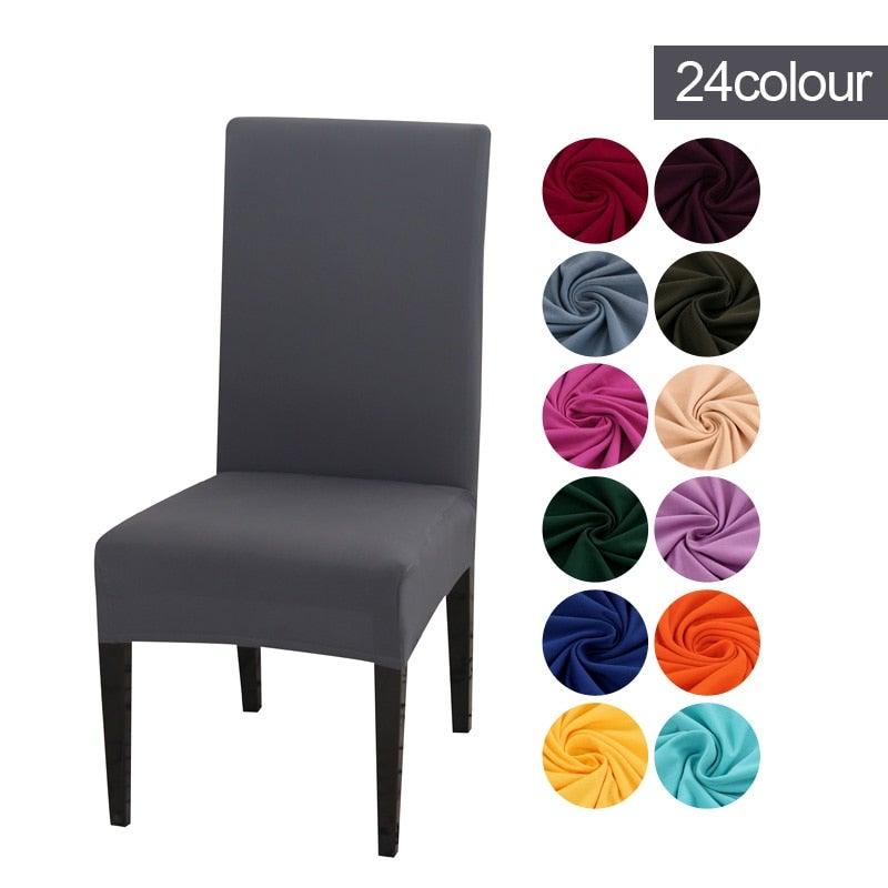 Housses de Chaise de Salle à Manger Extensibles Housses de Chaise Parsons Amovibles Anti-Salissures Housse de Chaise d'Assise en Spandex pour Cuisine, Banquet, Mariage, Dîner, Restaurant, Maison