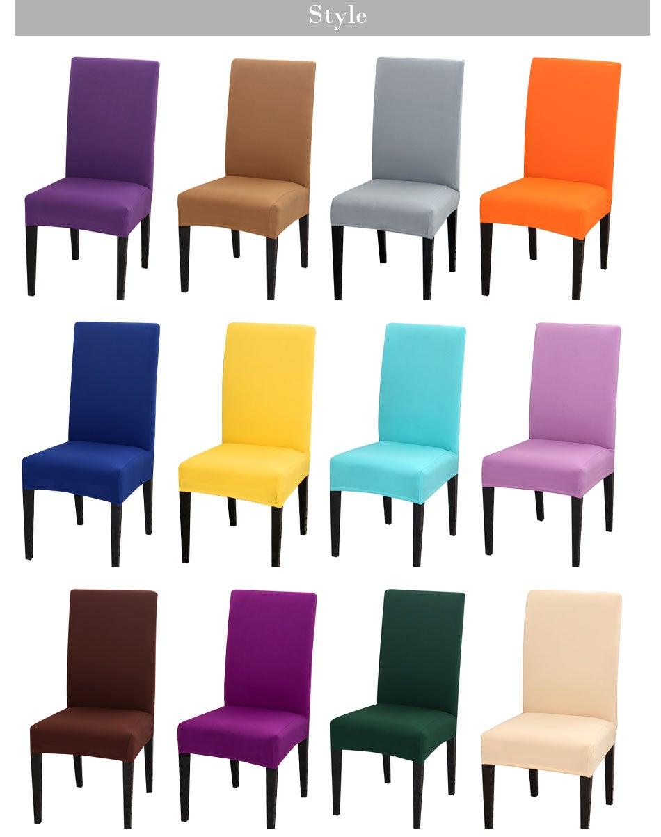 Housses de Chaise de Salle à Manger Extensibles Housses de Chaise Parsons Amovibles Anti-Salissures Housse de Chaise d'Assise en Spandex pour Cuisine, Banquet, Mariage, Dîner, Restaurant, Maison
