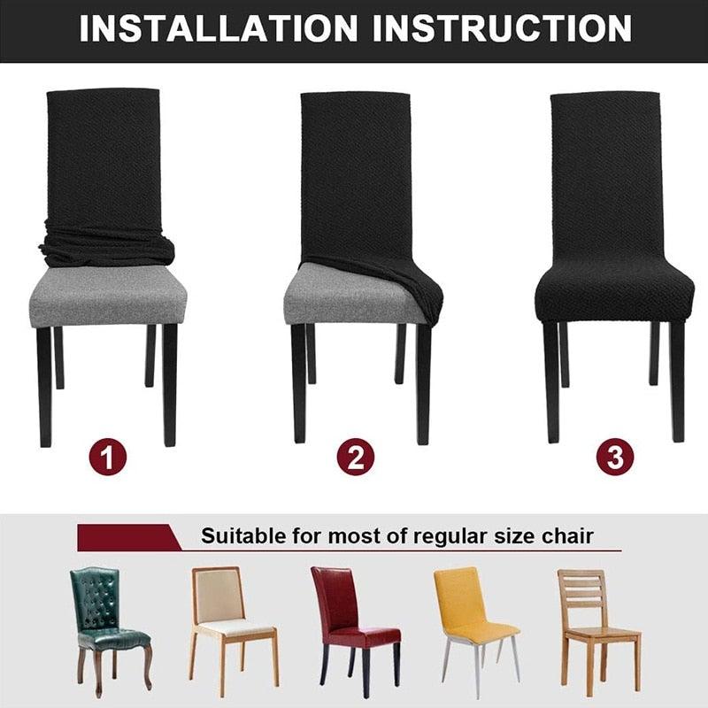 Housse de Chaise de Salle à Manger en Spandex Élastique Extensible pour Chaises de Cuisine et d'Hôtel Anti-Saleté Lavable Amovible Sans Accoudoirs Housse de Chaise Coque Housse de Chaise de Salle à Manger Housse de Chaise Housse de Chaise Parson