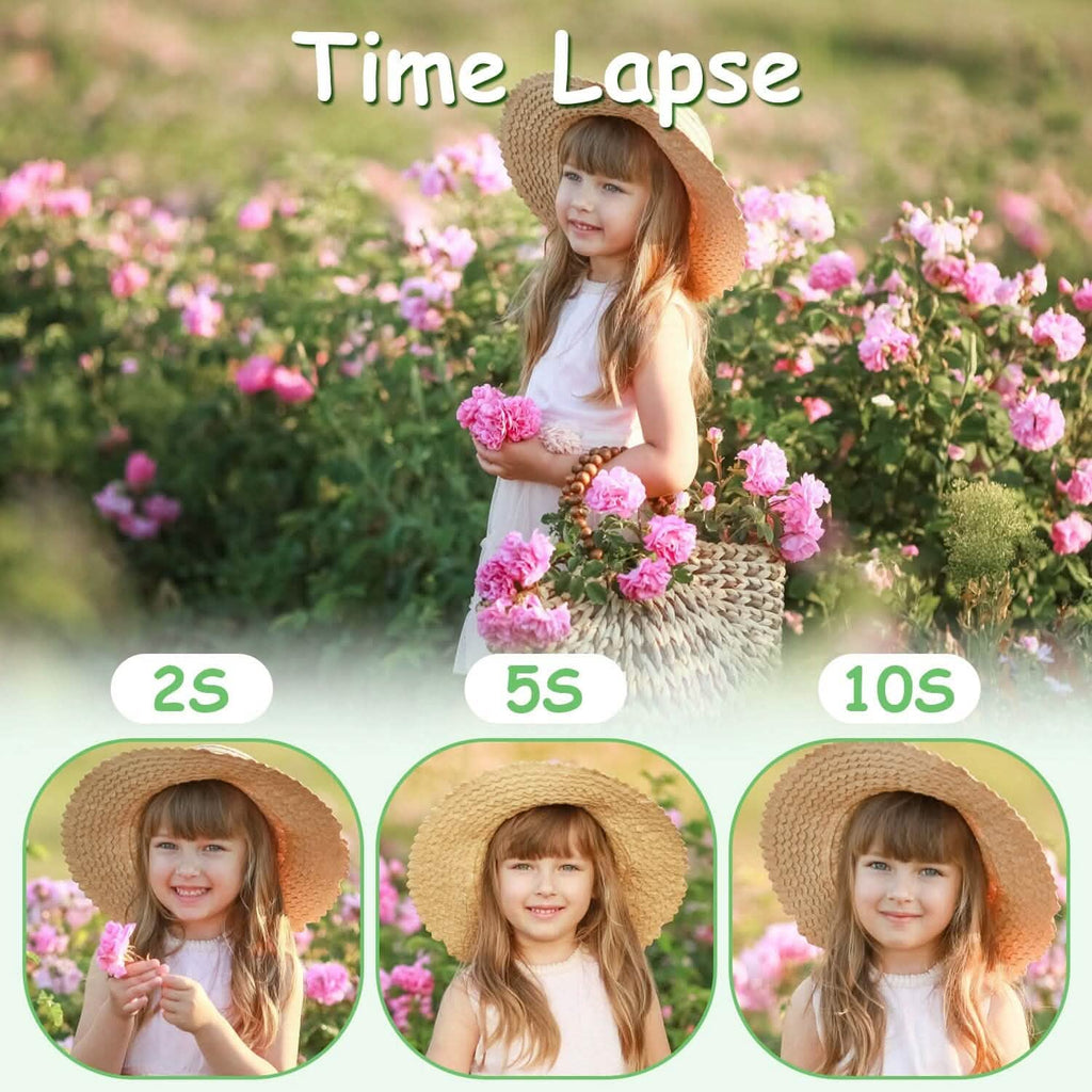 Appareil photo numérique HD de dessin animé 1080P 48MP pour enfants, motif dinosaure