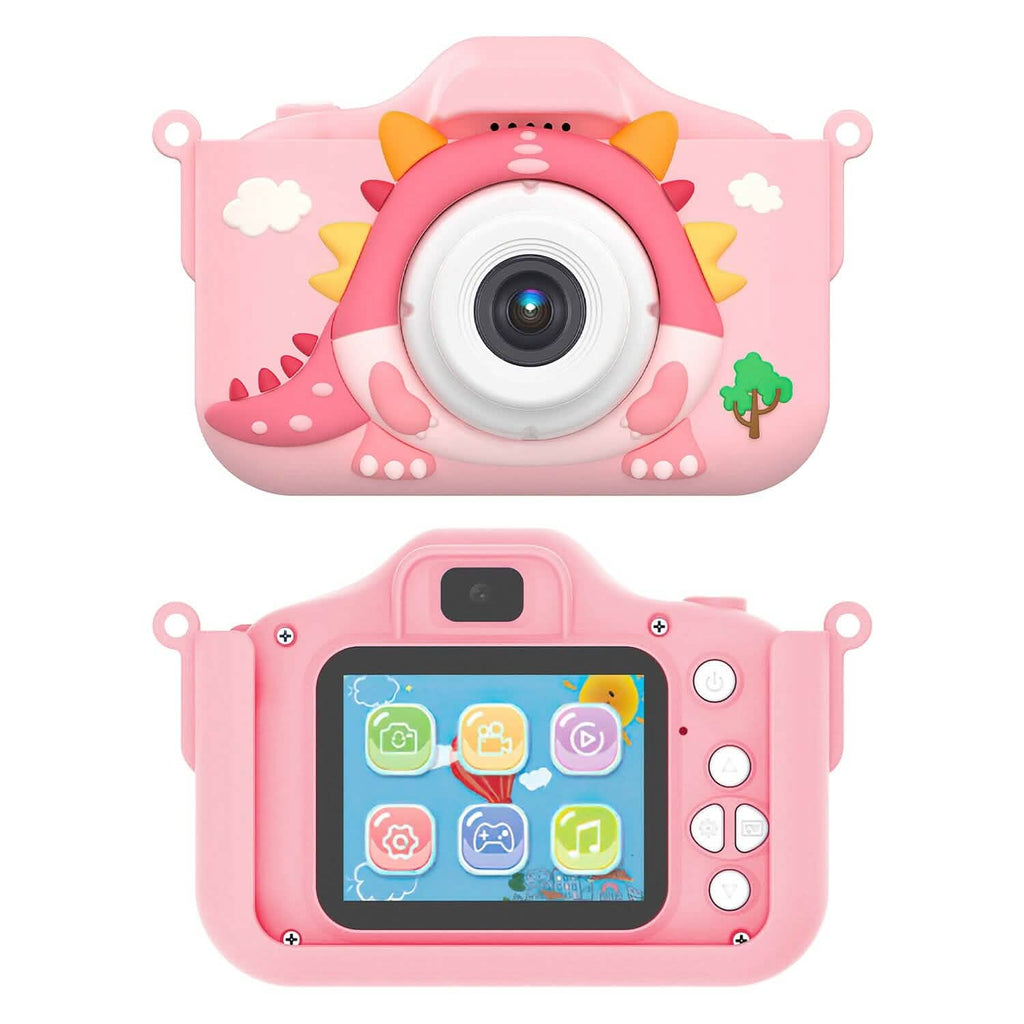 Appareil photo numérique HD de dessin animé 1080P 48MP pour enfants, motif dinosaure