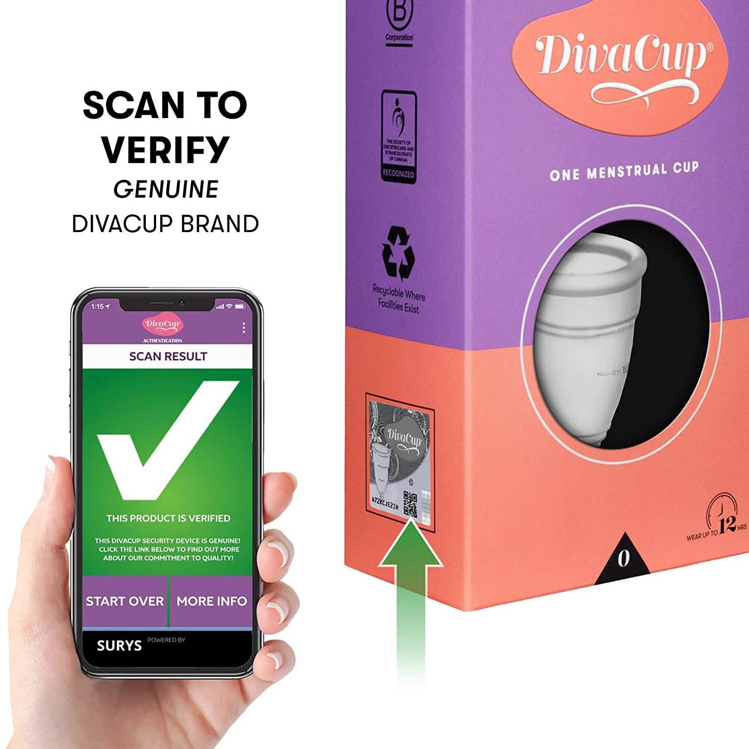 DivaCup - Coupe menstruelle réutilisable sans BPA