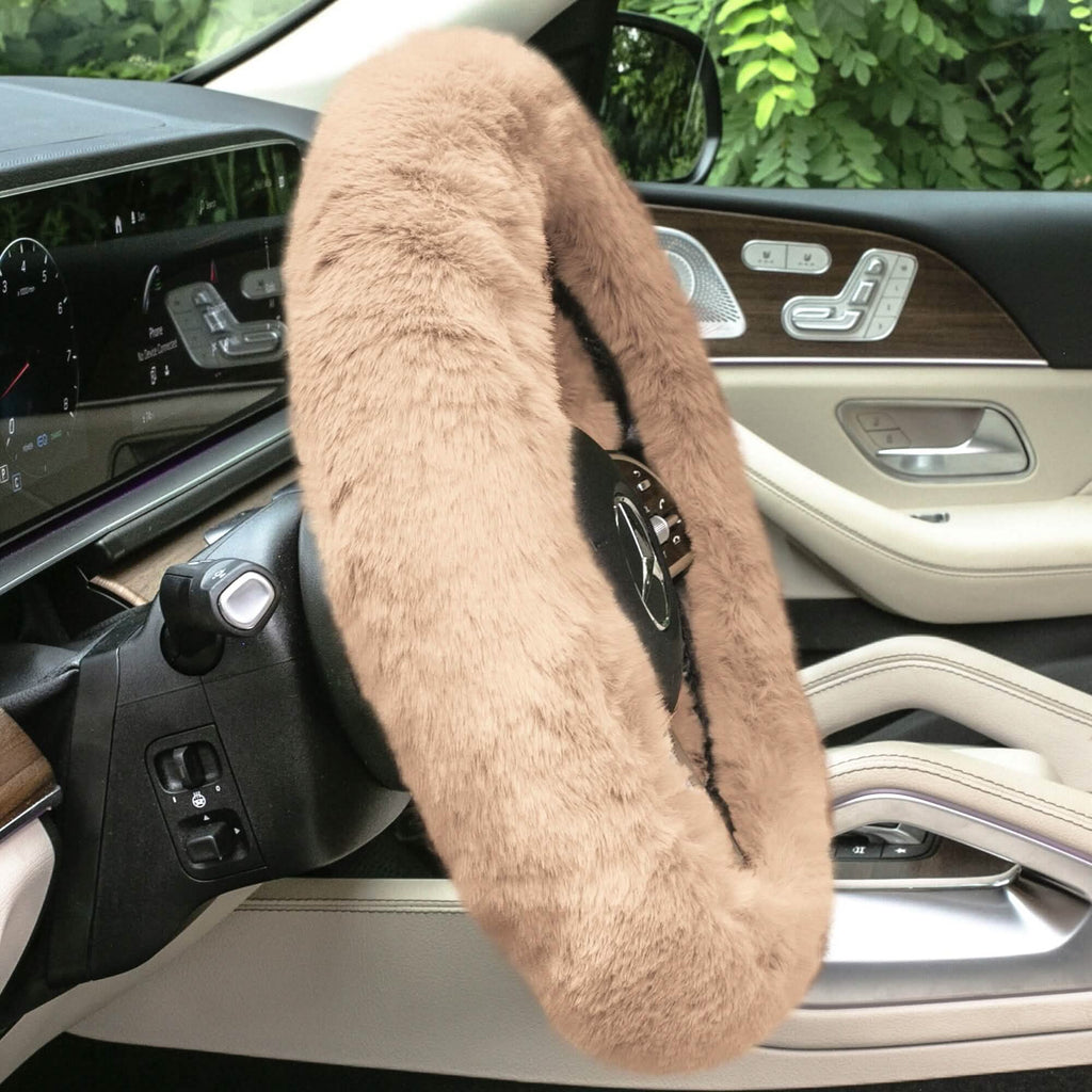 Housse de volant Doe16 en fausse fourrure de lapin