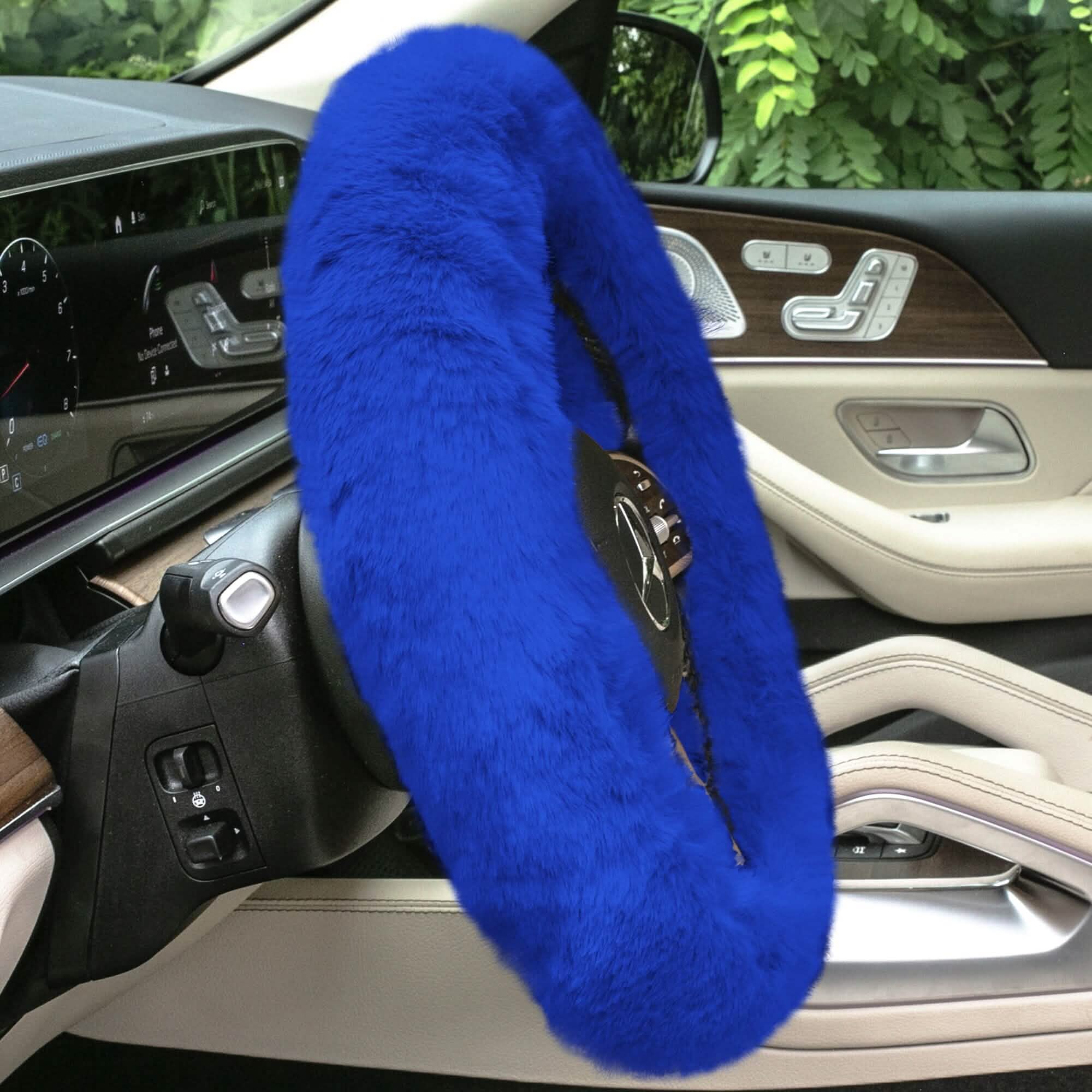 Housse de volant Doe16 en fausse fourrure de lapin