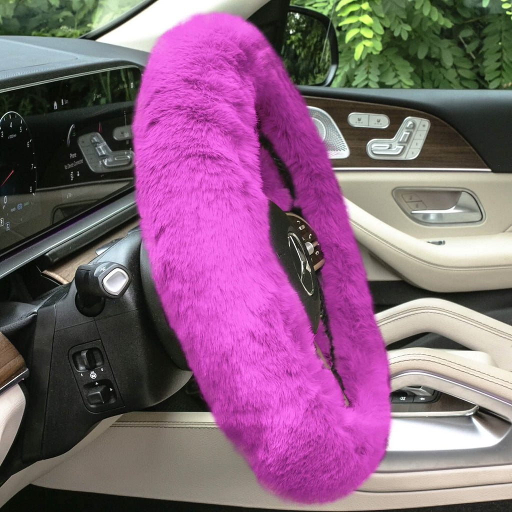 Housse de volant Doe16 en fausse fourrure de lapin