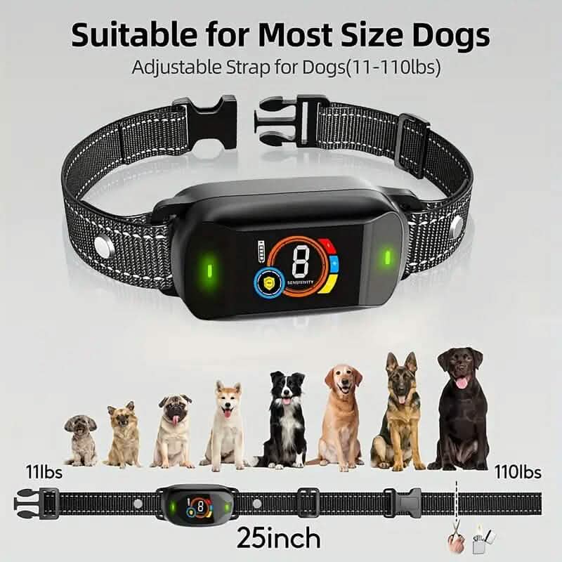 Collier Anti-Aboiement Automatique pour Chien avec Capteurs Intelligents