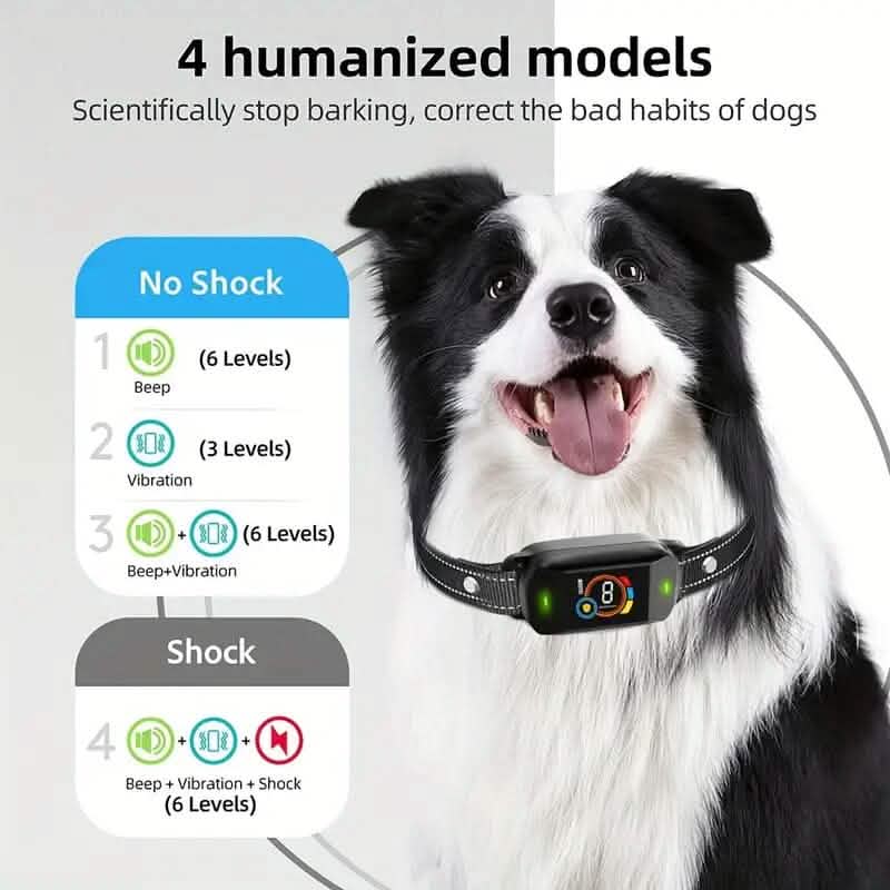 Collier Anti-Aboiement Automatique pour Chien avec Capteurs Intelligents