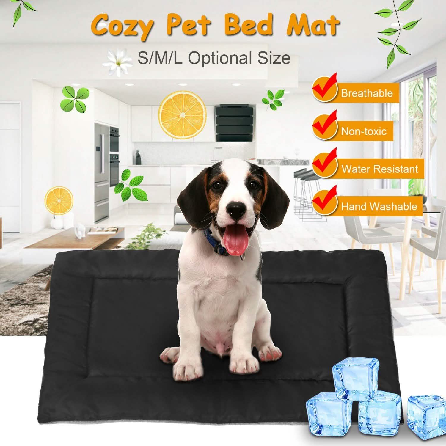 Tapis de lit pour chien, molleton confortable, coussin réversible
