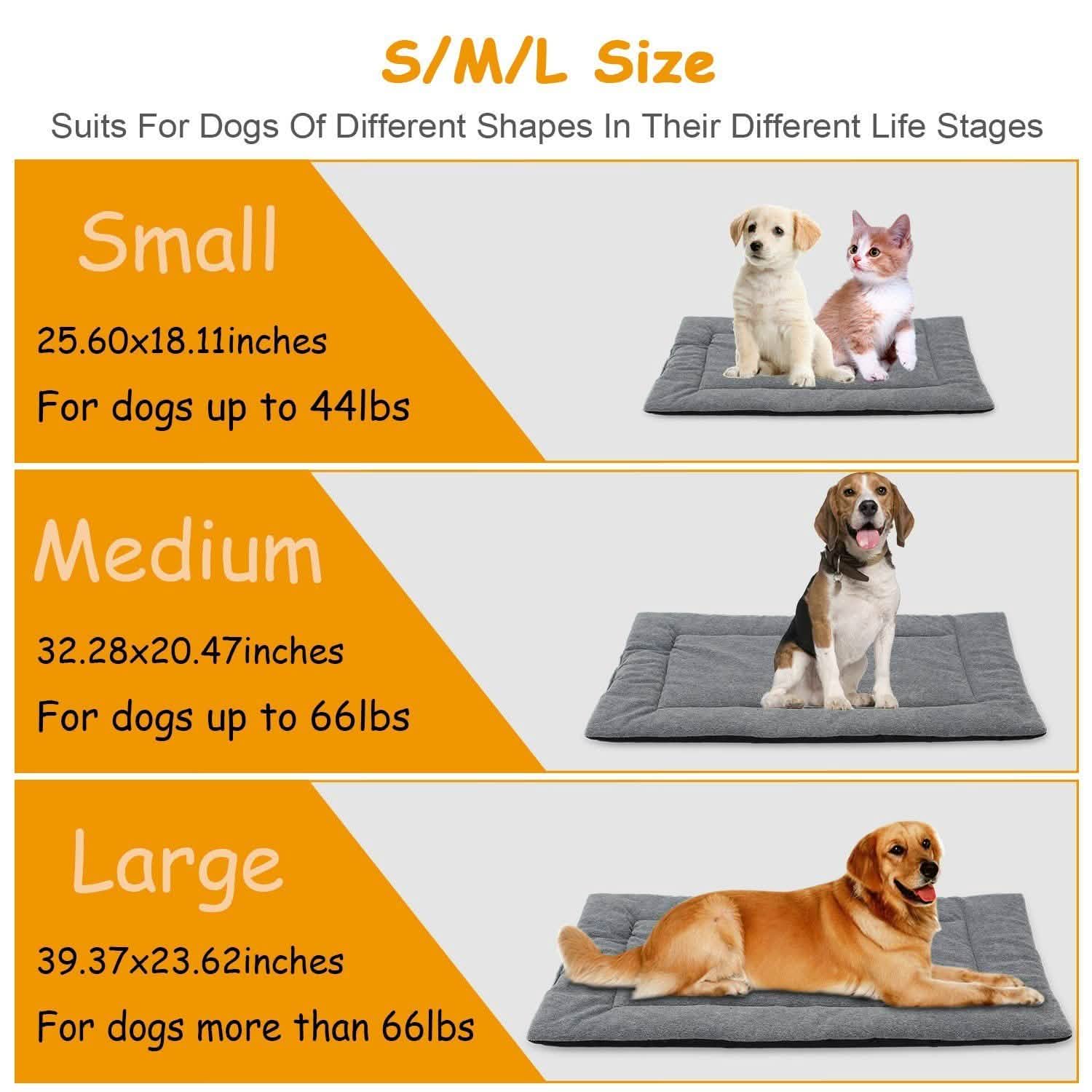 Tapis de lit pour chien, molleton confortable, coussin réversible