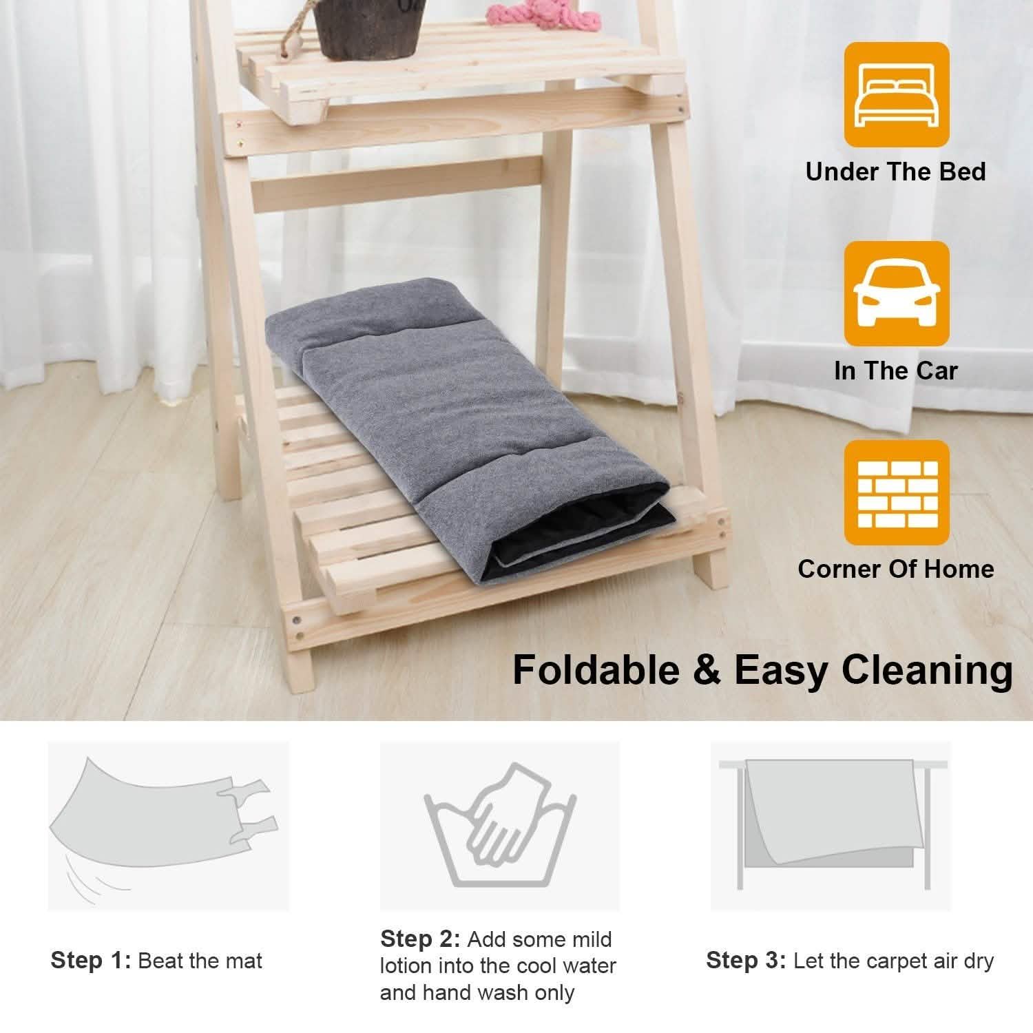 Tapis de lit pour chien, molleton confortable, coussin réversible