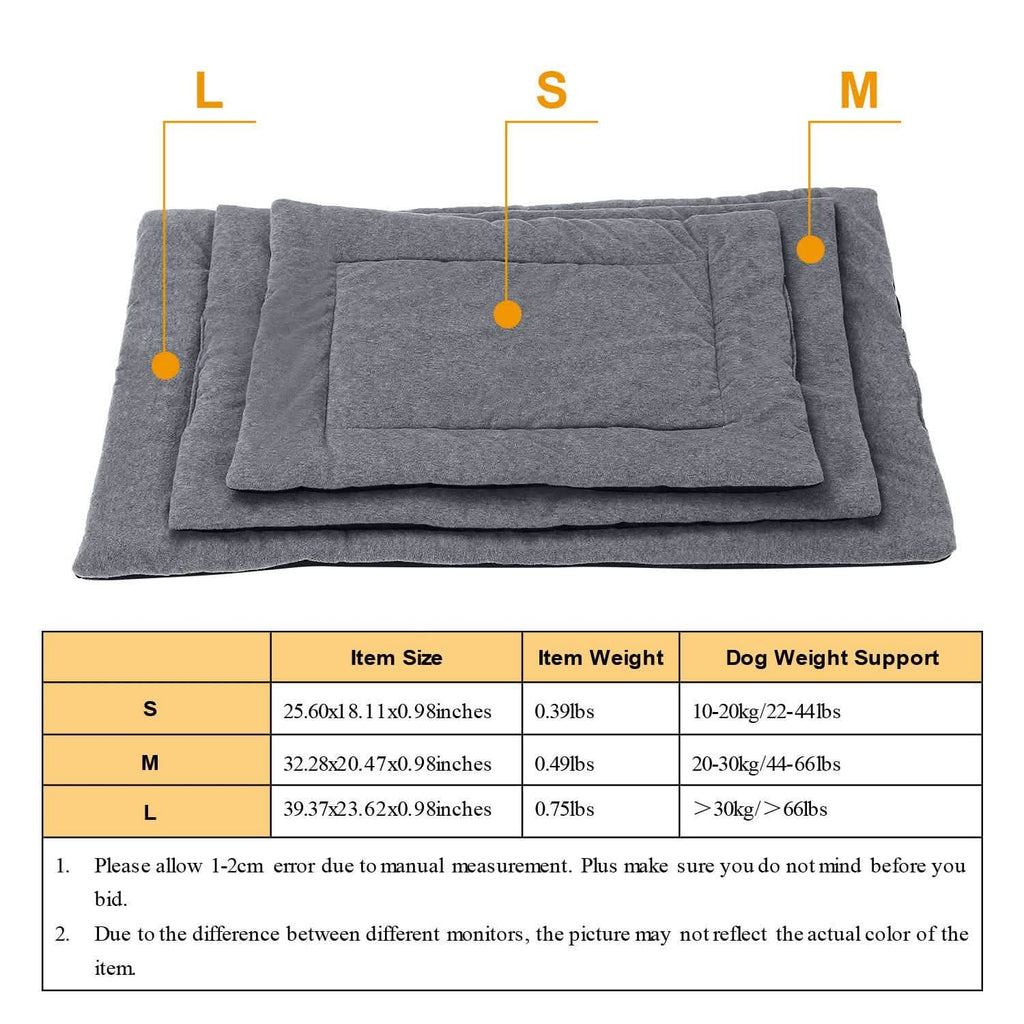 Tapis de lit pour chien, molleton confortable, coussin réversible