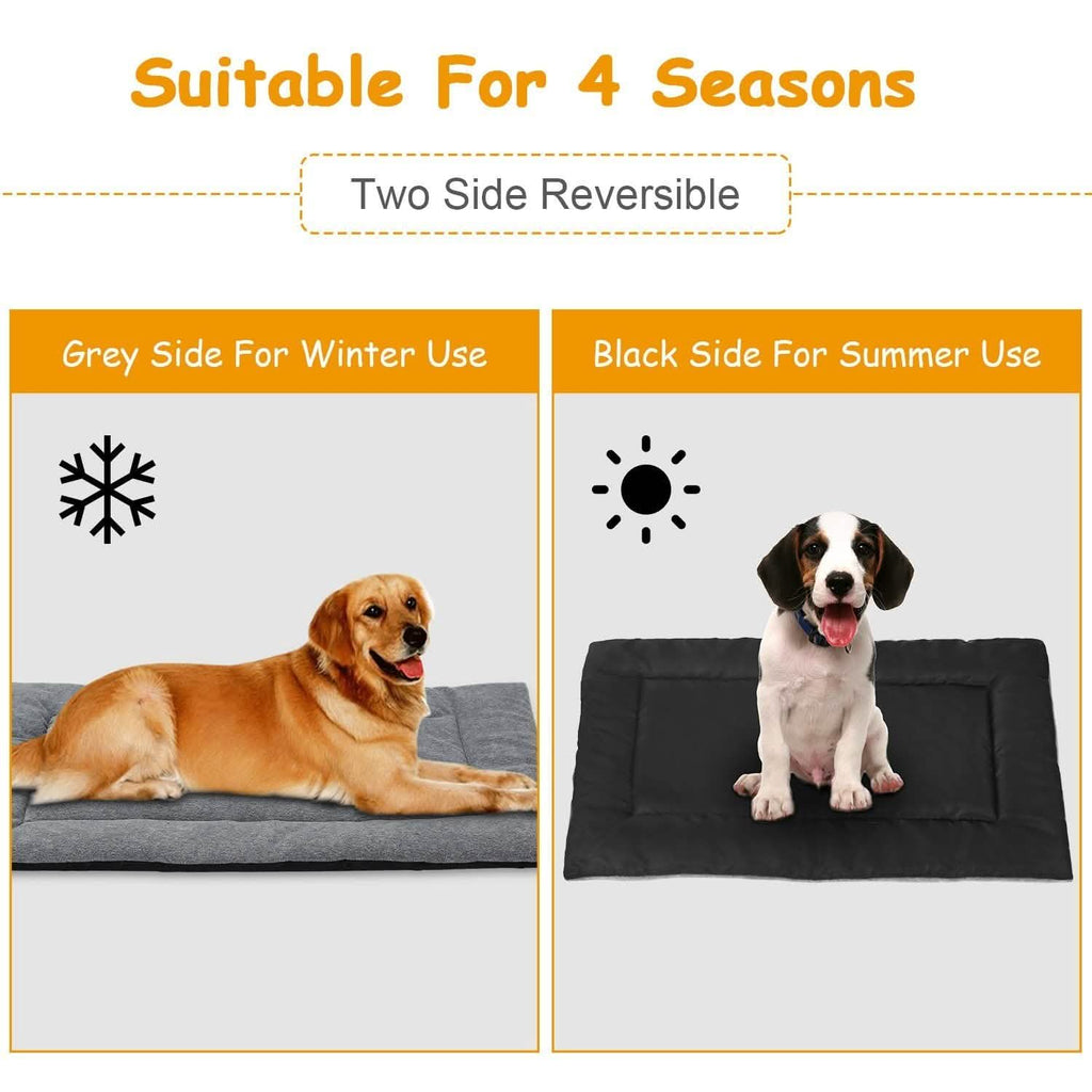 Tapis de lit pour chien, molleton confortable, coussin réversible