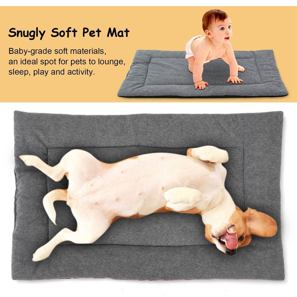 Tapis de lit pour chien, molleton confortable, coussin réversible