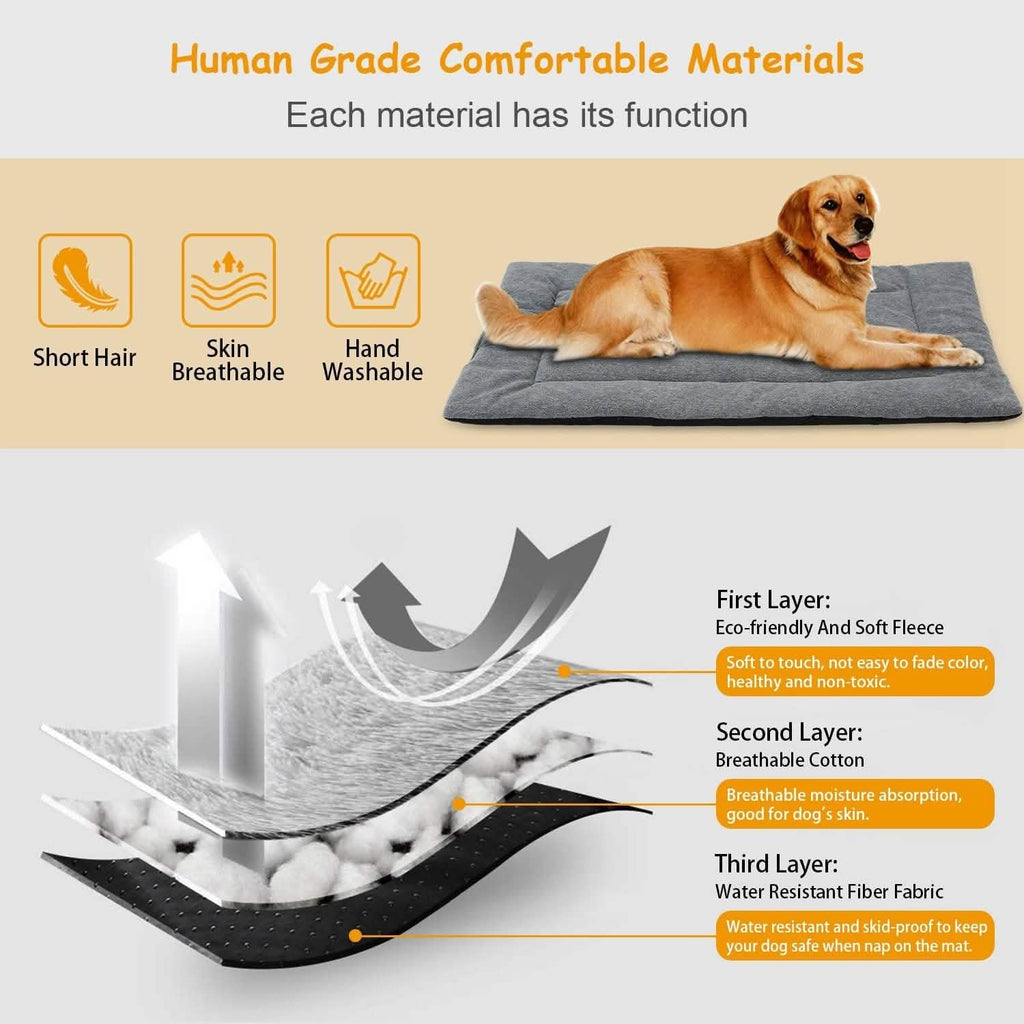 Tapis de lit pour chien, molleton confortable, coussin réversible