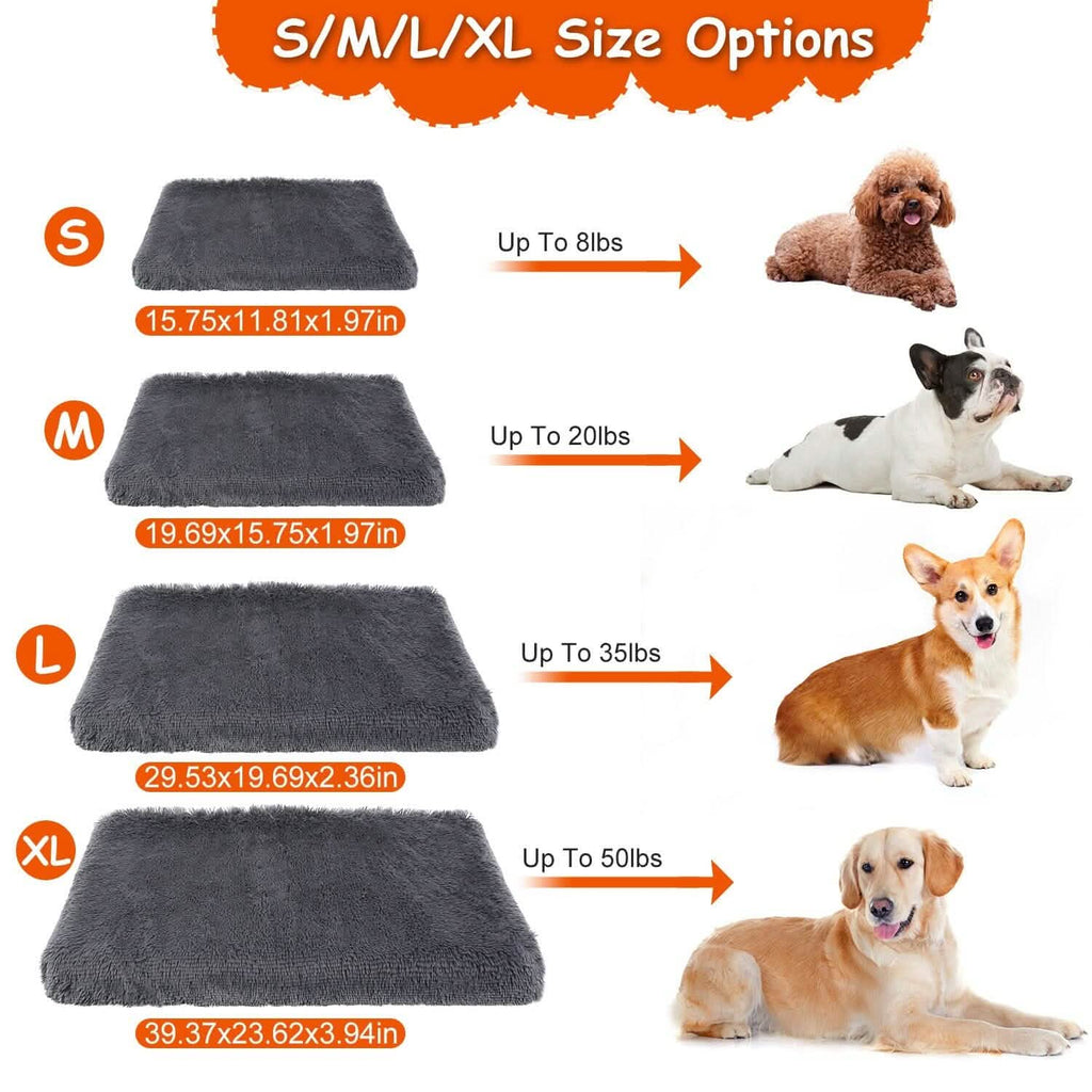 Lit pour chien coussin moelleux en peluche confortable et chaud tapis de cage pour animaux de compagnie tapis pour chien