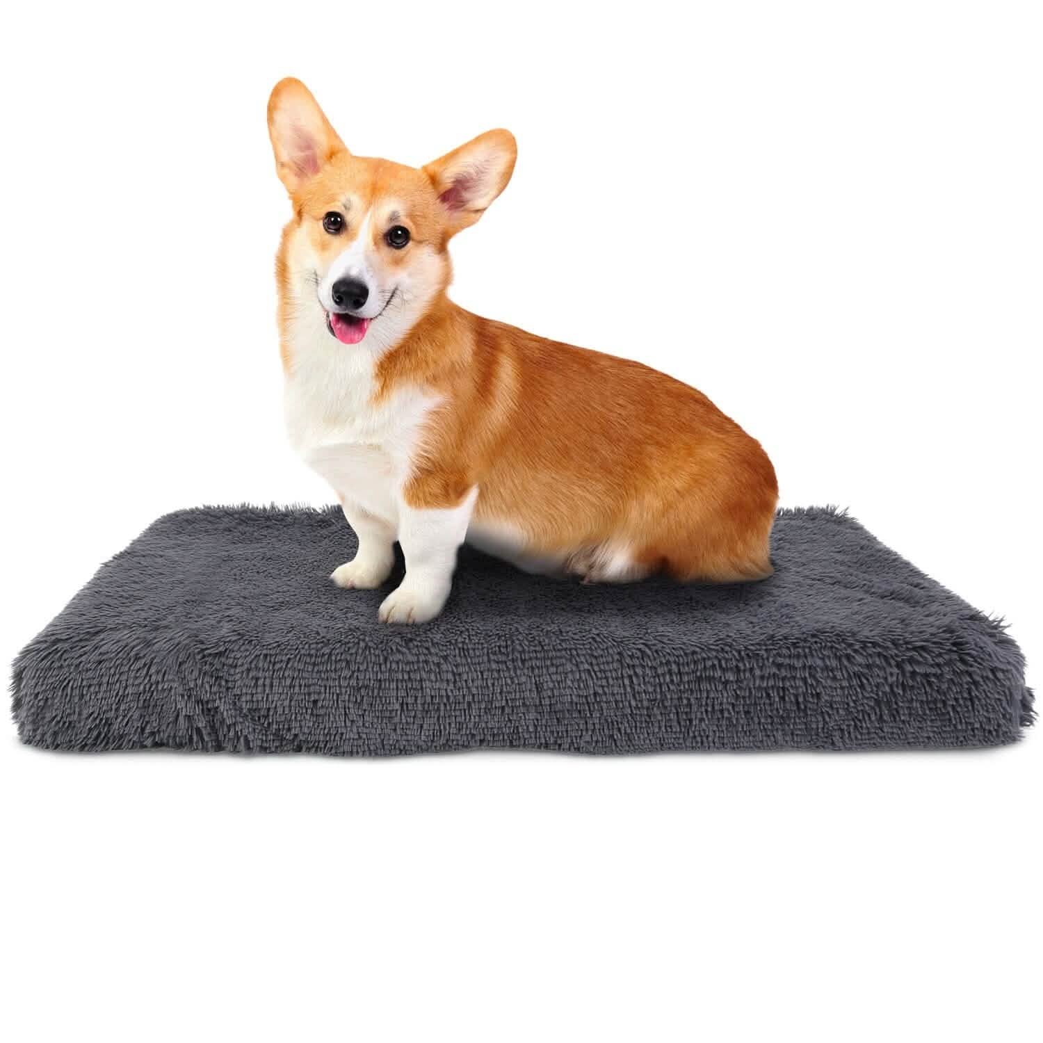 Lit pour chien coussin moelleux en peluche confortable et chaud tapis de cage pour animaux de compagnie tapis pour chien