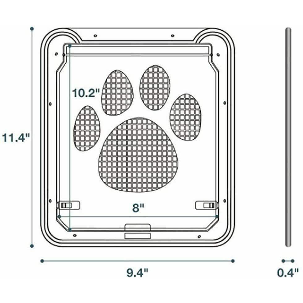 Porte battante magnétique automatique pour petit écran de chien ou de chat avec protecteur coulissant